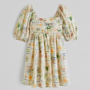 Abercrombie & Fitch Emerson Italian Postcard Amalfi Fruit Print Dress